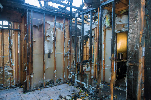 Professional Fire Damage Removal technician working in Central City, PA